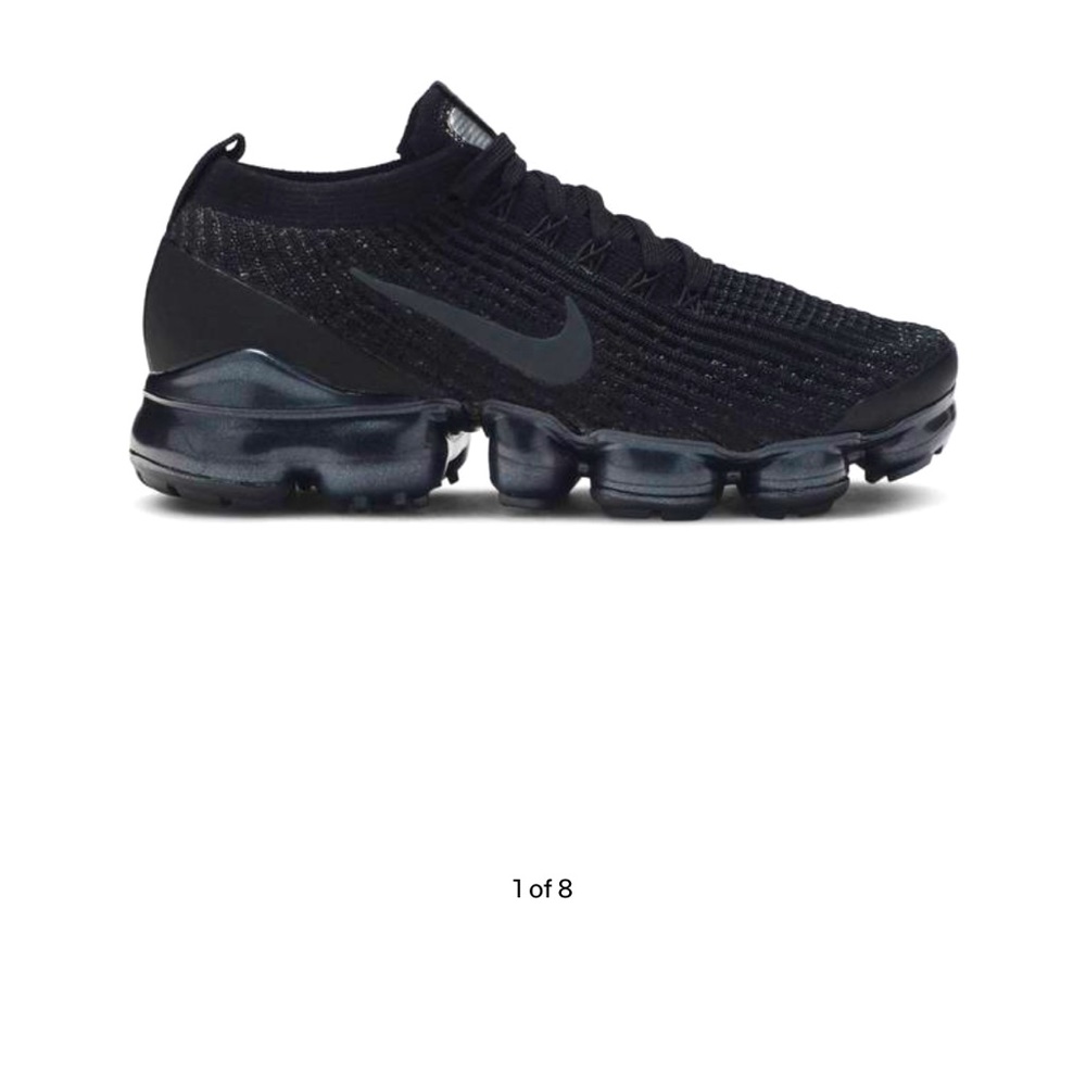 WOMANS air vapor max Flyknit 3 TRIPLE BLACK
